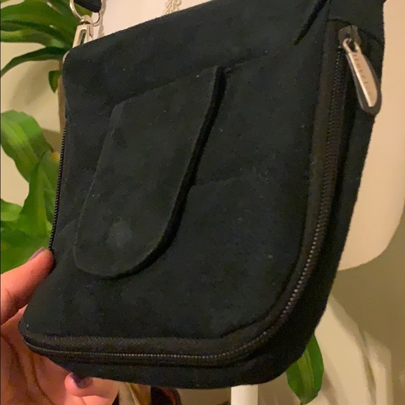 Suede crossbody travel bag - Picture 7 of 10